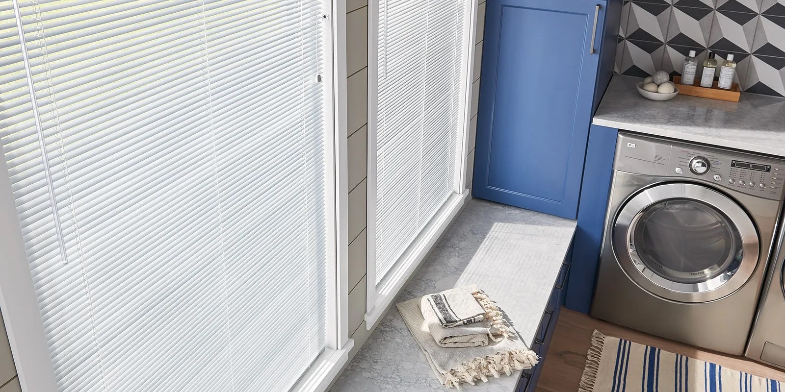 Laundry room blinds | Floor to Ceiling - Mitchell