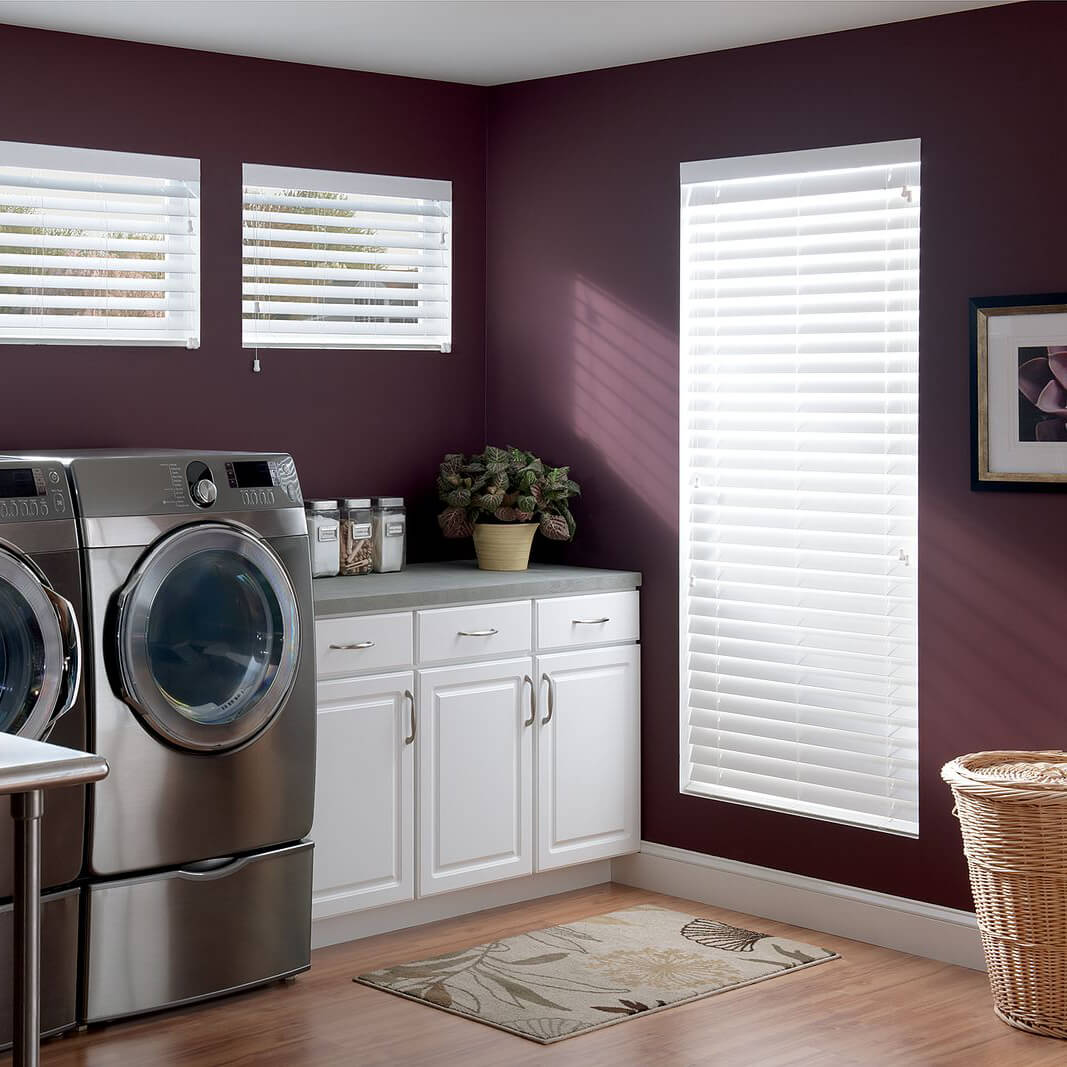 Graber blinds for laundry room | Floor to Ceiling - Mitchell